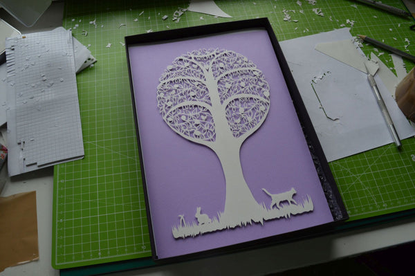 Hand Cut Stylised Family Tree