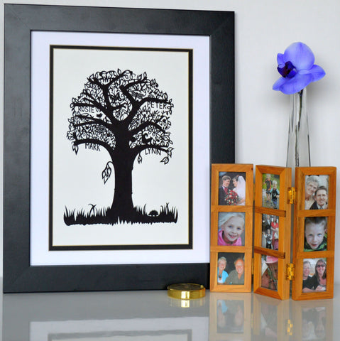 Hand cut Family tree